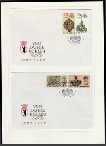 GERMANY - 1987 750 YEARS OF BERLIN - SET OF 2 FDC