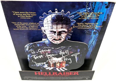 RARE!!! HELLRAISER 3D Video Store Cardboard Standee Hand Signed by