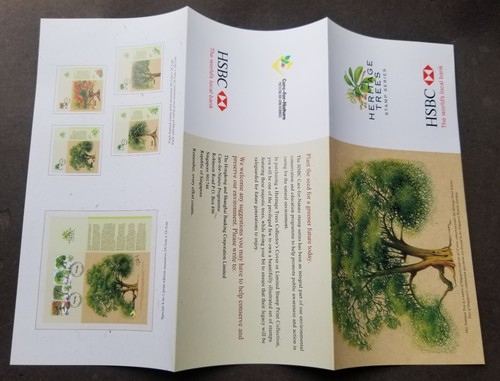 *FREE SHIP Singapore Heritage Trees Care For Nature 2002 Flower Fruit (FDC) HSBC - Picture 2 of 7
