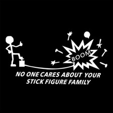 Funny Noone Cares About Your Stick Family Vinyl Decal