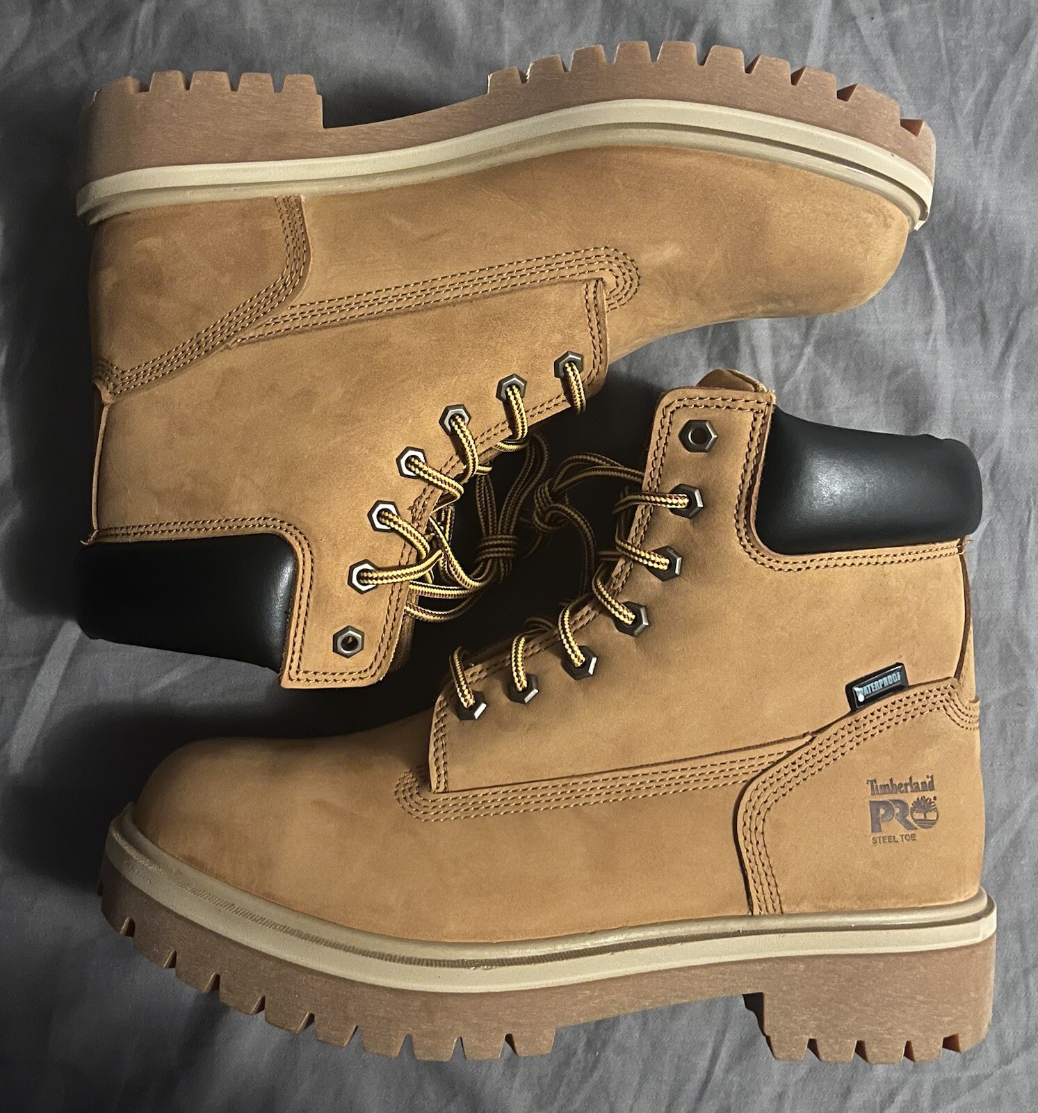 Timberland Pro Direct Attach Men's Steel Toe Boot Beige Size 10.5
