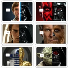 Star Wars Credit Debit Card Skin Sticker ATM Darth Vader Yoda Luke Jedi Han Solo