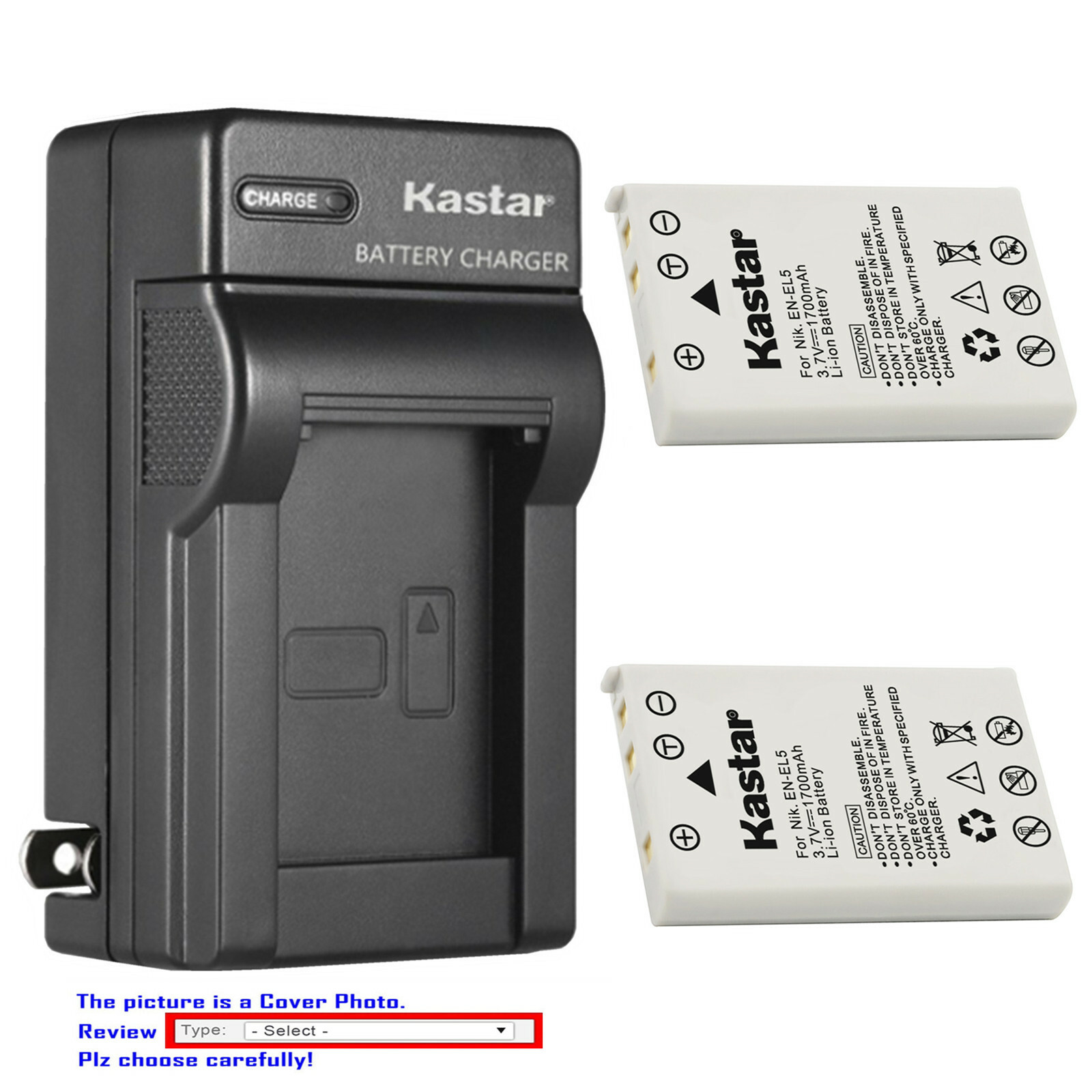 Kastar Battery Wall Charger for Nikon EN-EL5 MH-61 & Nikon Coolpix P520 Camera