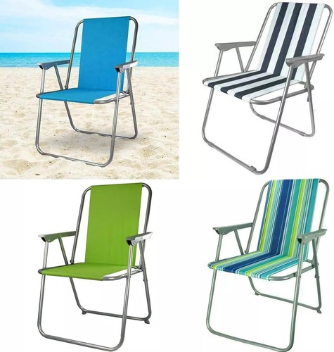 Spring Deck Chair Folding Garden Patio Picnic Camping Beach Fishing Outdoor Seat - Picture 3 of 20