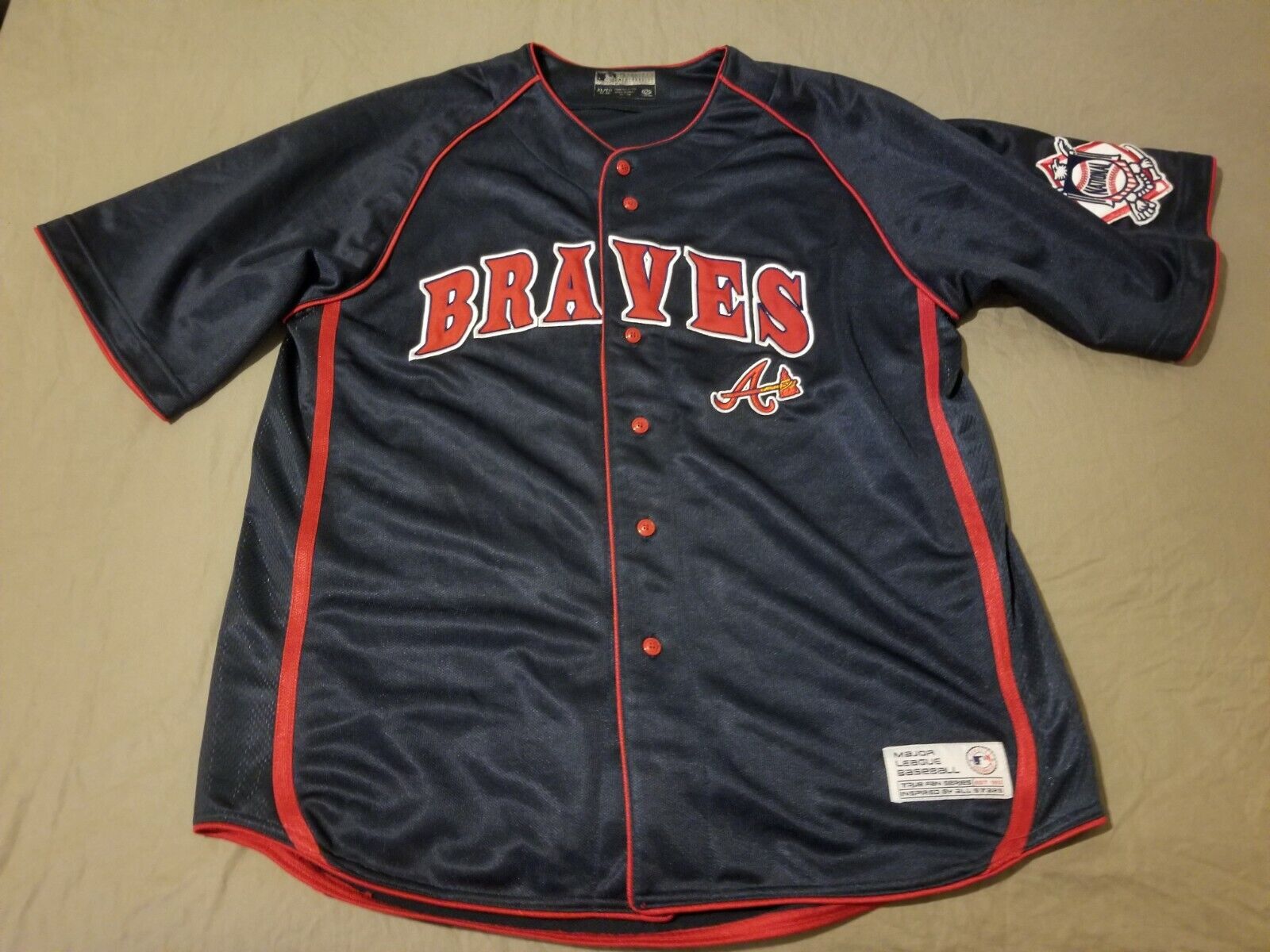 red braves jersey mens