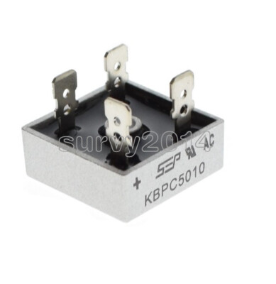 50A 1000V Metal Case Single Phases Diode Bridge Rectifier KBPC5010 NEW