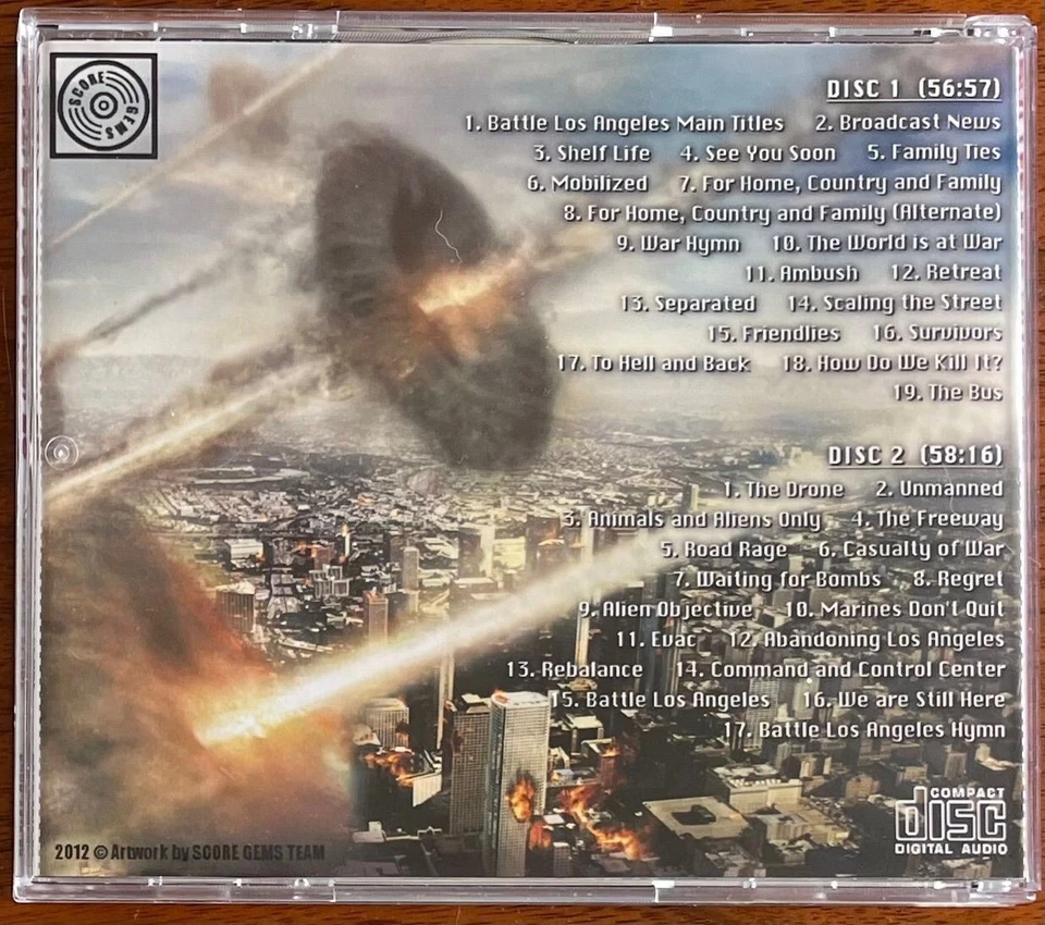 Battle: Los Angeles - Complete Motion Picture Score 2CD Promo (Brian Tyler) Foto 2 de 3