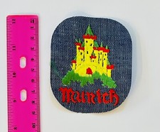Vintage Denim Embroidered Munich Patch Sew-On Germany     Travel City