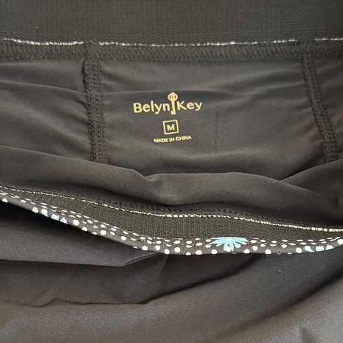 Black Golf & Tennis Ruffle Skort Skirt BELYN KEY Onyx w/Pockets *NWT* / M - Picture 15 of 16