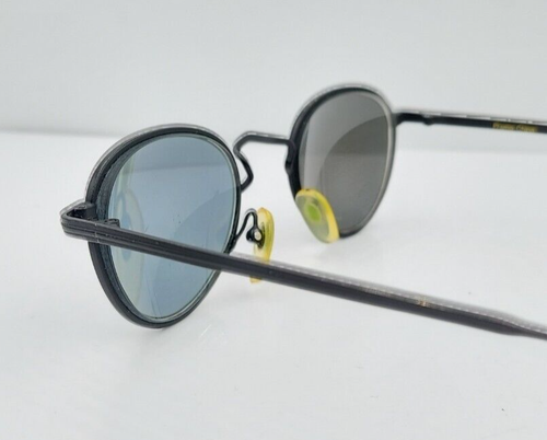 Vintage Bausch & Lomb W1550 Black Oval Metal Sunglasses FRAMES ONLY - Picture 5 of 7