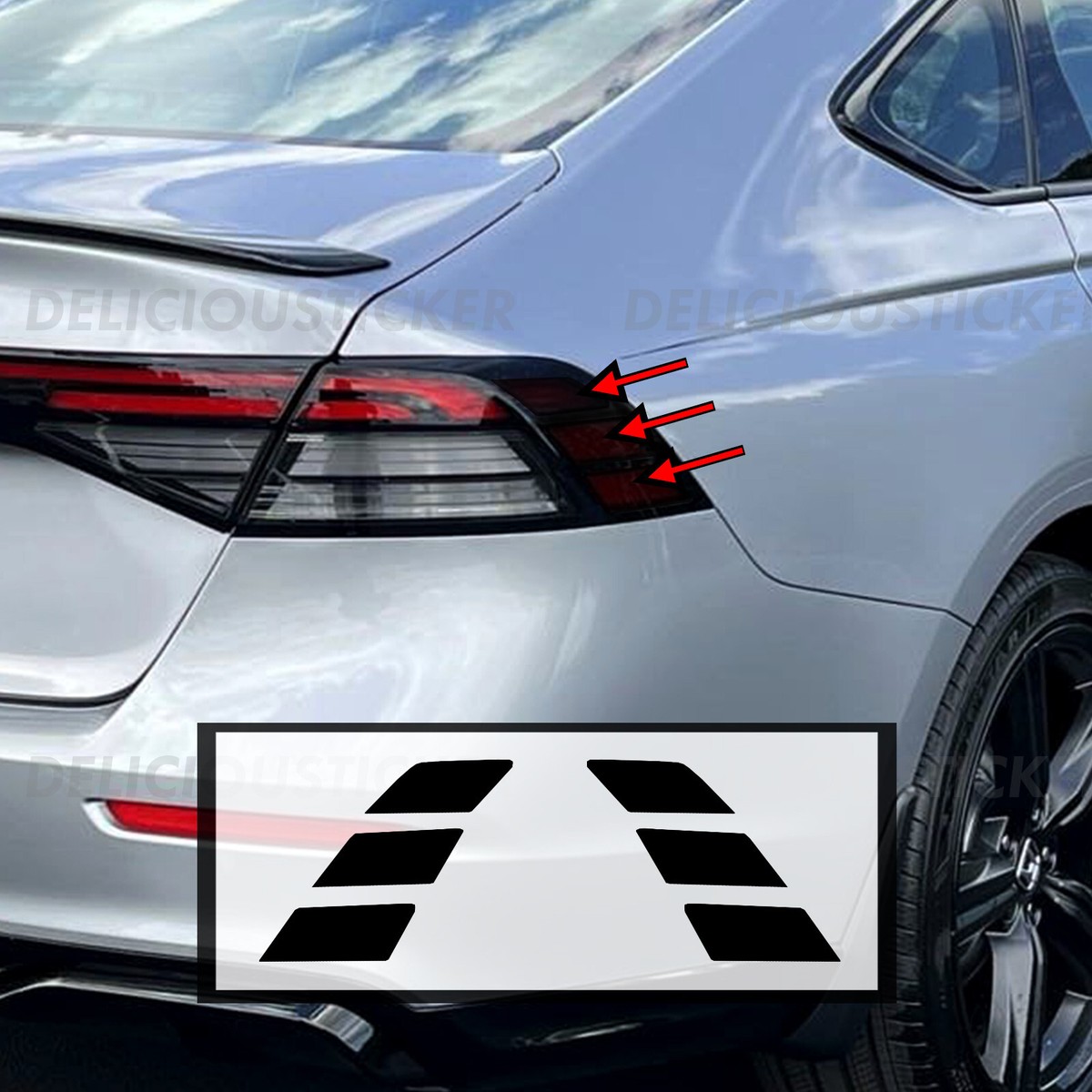 For 2023-2026 Accord SMOKE Tail Light Side Marker Rear Tint Decals