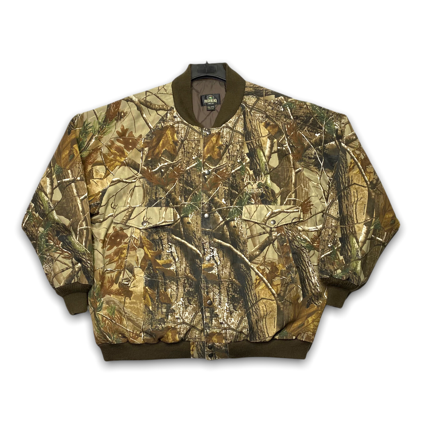 Camo Deer Hunting Bomber Jacket Size 