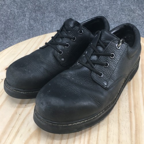 Dr. Scholls Shoes Mens 10 Wide Harrington Oxford Black Leather Lace Up Casual - Picture 6 of 17
