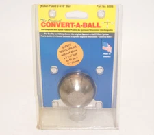 Convert A Ball 2-5/16" Nickel Plated Interchangeable Hitch System Ball 600B