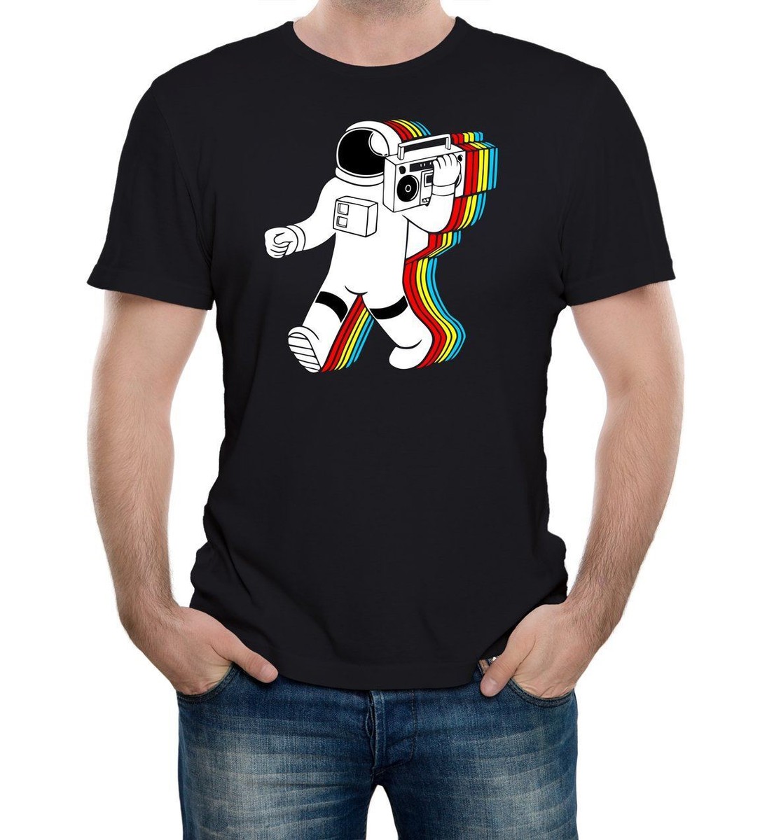 T-shirt Uomo Space Swing Astronauta Spaceman Moon Fantasy 100 - Foto 8