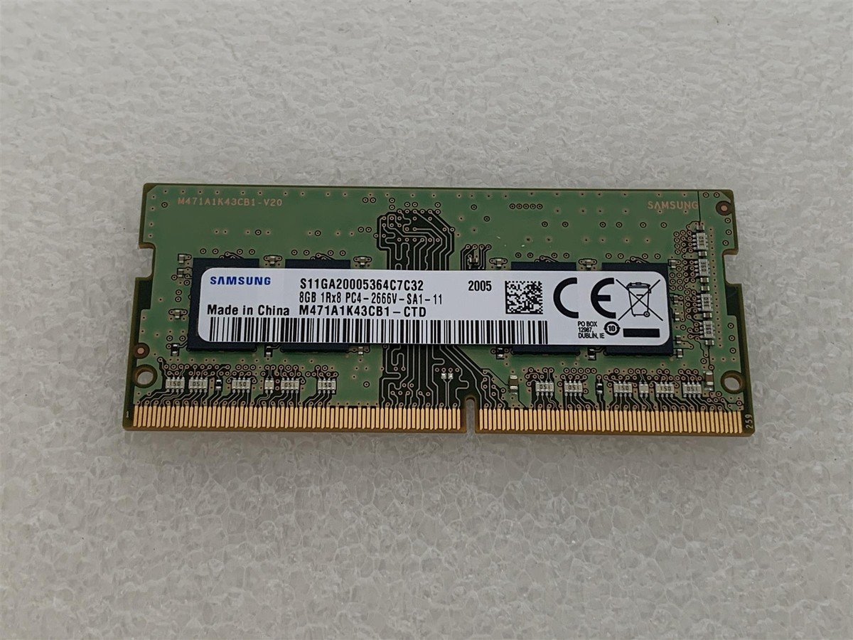 メモリー SAMSUNG 8GB 1Rx8 PC4-2666V 17枚 ジャンク 動作確認】SAMSUNG 8GBメモリ 2枚組 1Rx8 PC4-2666V (DDR4-21300)