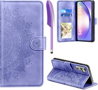 Lila Samsung Galaxy A54 5G LederhüLle Flip Wallet Case Mit Standfunktion