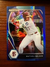 2021 Panini Prizm Draft Picks Prizm Blue Wave Matheu Nelson #PDP35