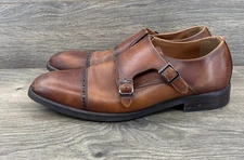 Johnston Murphy Italy Monk Strap Wiskey Drees Shoes Men's Size 11 BrownRN58