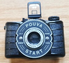 Sammlerstück Pouva Start Rollfilm-Kamera mit original Leder-Etui - DDR 50er 