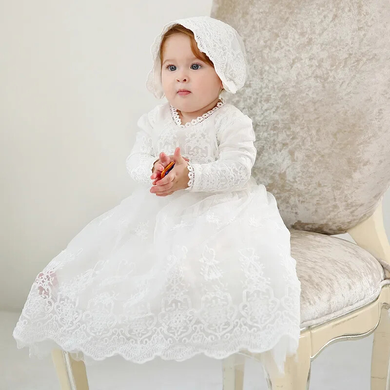 0-2 Years Children Lace Dress Baby Girl Infant Toddler Girls White Baptism  Dress | eBay