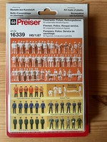 Preiser 16339 Ho 1:87; Feuerwehr, Polizei , Rettungsdienst , Neu & Ovp