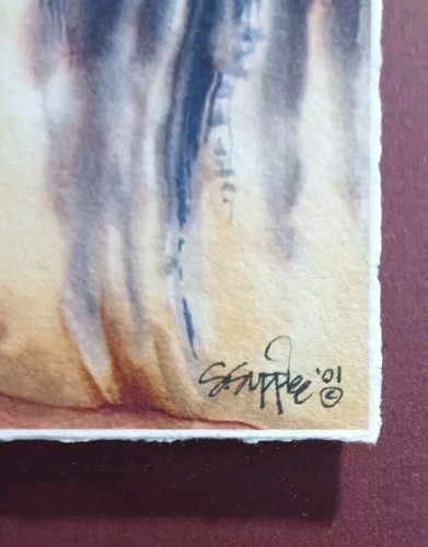 Serena Supplee Signed Watercolor Print 7"X5" Matted Floating & Framed 17.5"X16" - Picture 12 of 15