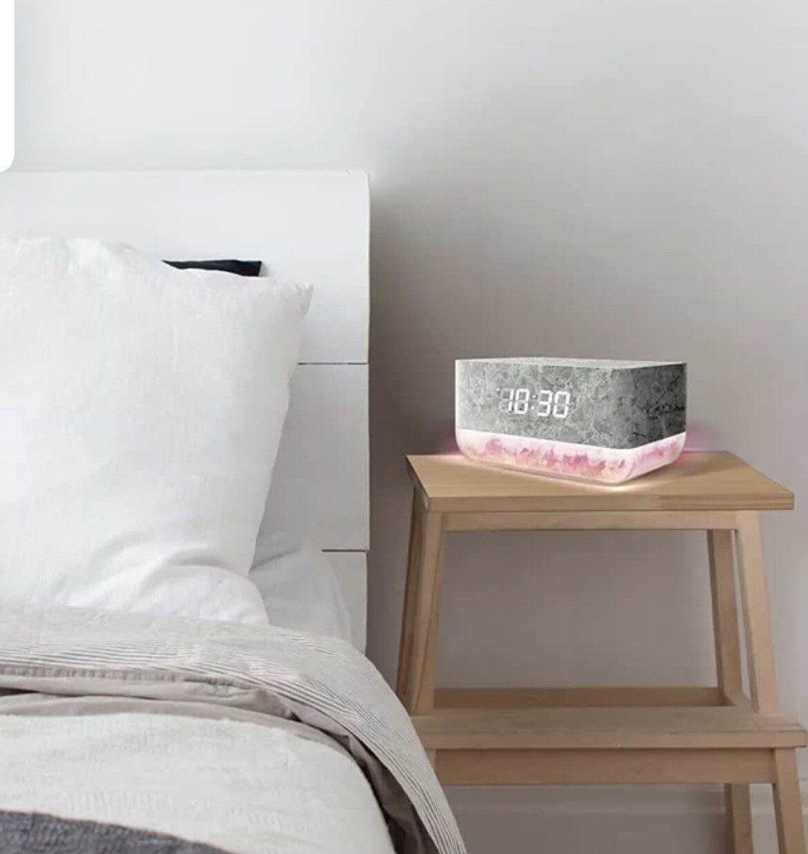 Sunrise Alarm Clock Himalayan Salt Base (Black, Marble) New eBay