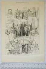 1886 engraving Distribution of food to the poor, Liverpool