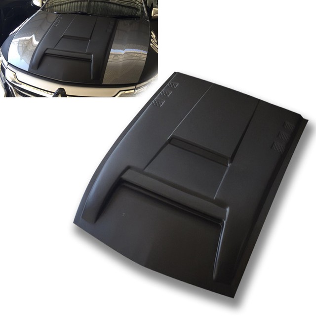 MATTE MATT BLACK HOOD SCOOP FOR MITSUBISHI PAJERO SPORT SUV 2015
