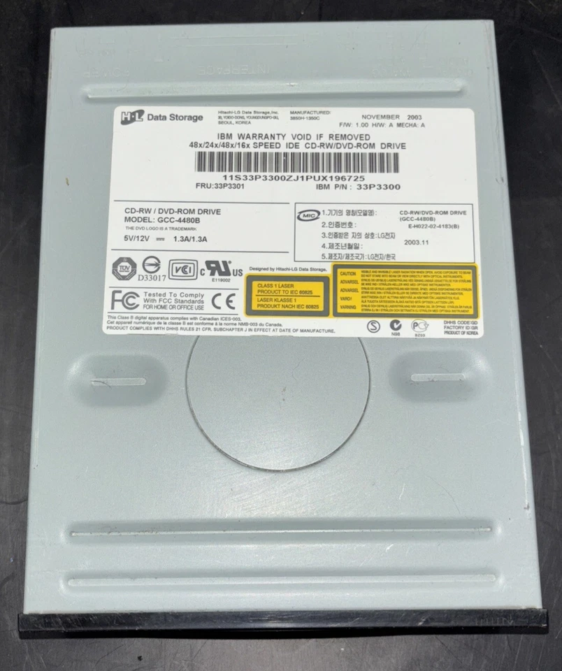 Unidad de CD-RW/DVD-ROM IDE GCC-4480B de Hitachi H-L almacenamiento de datos Foto 3 de 4