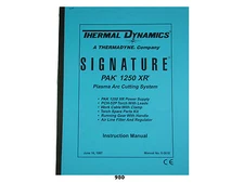 Thermal Dynamics PAK 1250 XR Plasma Cutter Instruction & Servicing  Manual *980