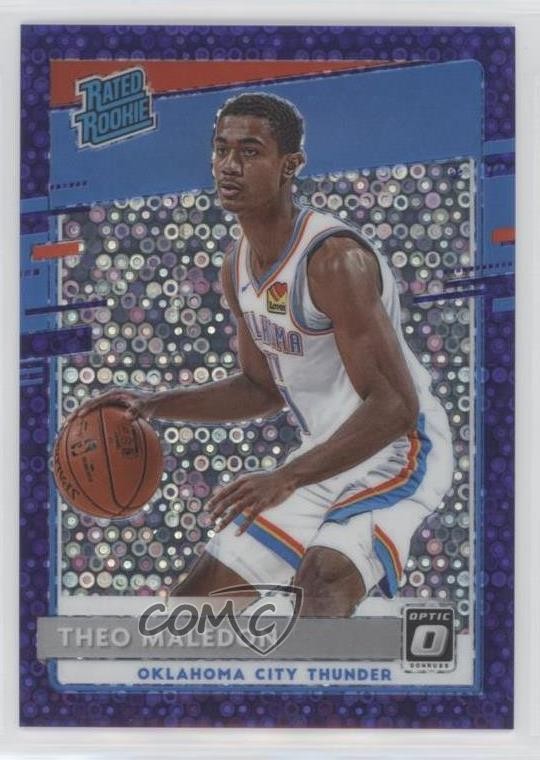 2020 Donruss Optic Rated Rookie Fast Break Purple Prizm 36/95 Theo Maledon 0ku1