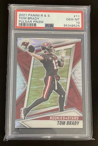 Tom Brady 2021 Panini Rookies & Stars PULSAR PRIZM PSA 10!