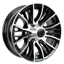Trailer Wheel 15 Inch 15x6 Aluminum Evolution Black Rim 6 Lug On 5.5 Inch Center Trailer Wheel 15 Inch 15x6 Aluminum Evolution Black Rim 6 Lug On 5.5 Inch Center