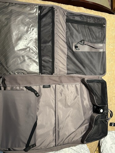 Samsonite Silhouette 5 Garment Bag 40” Tapestry Folding Shoulder Handle beige - Picture 6 of 12
