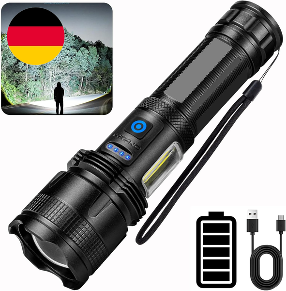 Zeusfire Taschenlampe Led, 500000 Lumen Extrem Hell Taktische Taschenlampe Mit 7-image