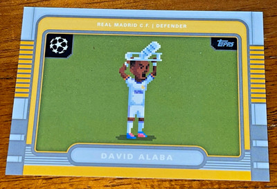 RARE DAVID ALABA 8BIT SHOTS CARD #8B-1 2025-26 TOPPS UEFA CLUB COMPS REAL MADRID
