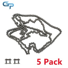 5 Pack Precision #40 Roller Chain 10 Feet With 10 Carbon Steel Connecting Links