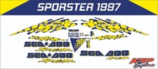 SEADOO SPORTSTER 1997 GRAPHICS / DECAL / Sticker KIT CUSTOM YELLOW & BLUE