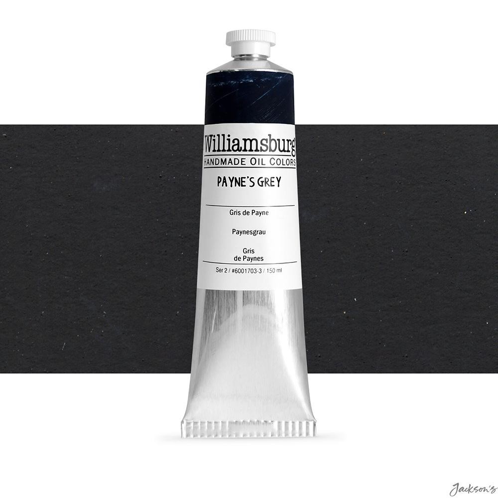 Williamsburg Oil Paint Alkali-Refined Linseed Oil 150ml Payne's Grey Artists