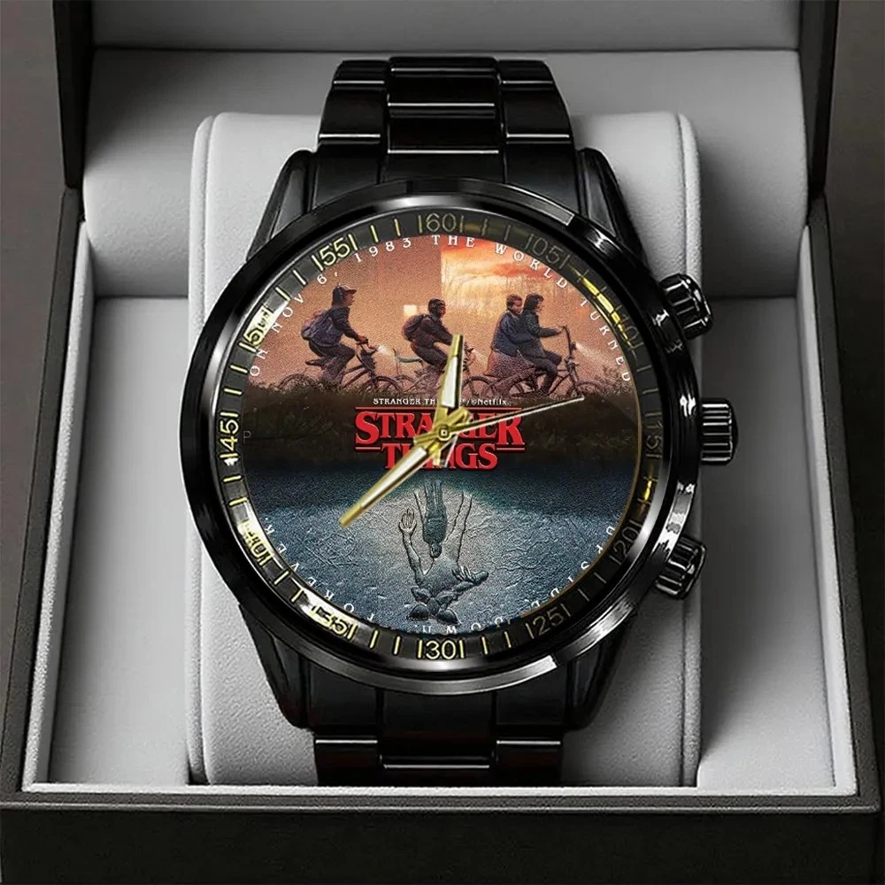 Stranger Things Black Stainless Steel Watch