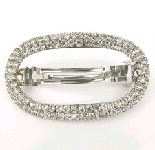 Vintage White Rhinestone Hairclip Ponytail Hair Accessory Wedding Prom Fairie