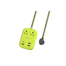 OMNIBARPLUS 6 Ft Power Strip Surge Protector - 4 Outlets 4 USB Ports 3 USB A ,