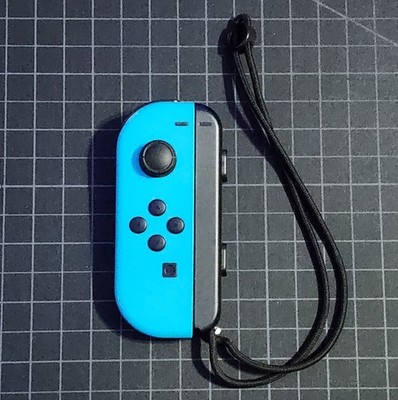 Nintendo Switch Left Joy-Con Controller Neon Blue With Strap Tested & Working