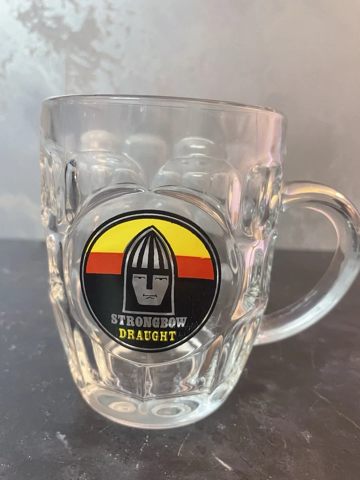 Strongbow Draught Pint Retro Vintage Glass Tankard Strong Bow Cider GC - Image 2 of 4