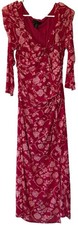 House of Harlow Pink Floral Sheer Mesh Ruched Dress Medium Romantic Date Night M