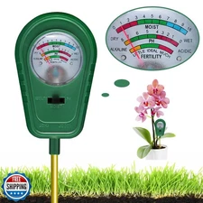 3-in-1 Soil Test Kit, Soil Moisture Meter/Soil ph Meter/Fertility Soil Tester