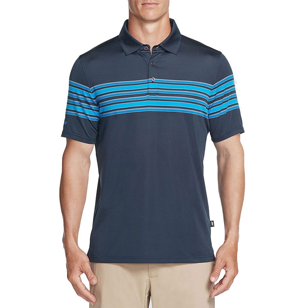Skechers Golf Mens Club Face Stripe Stretch Polo Shirt Top 55% OFF RRP