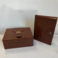 Rolex President Watch Box Leather Wood Case 71.00.02  Leather Notebook Authenti